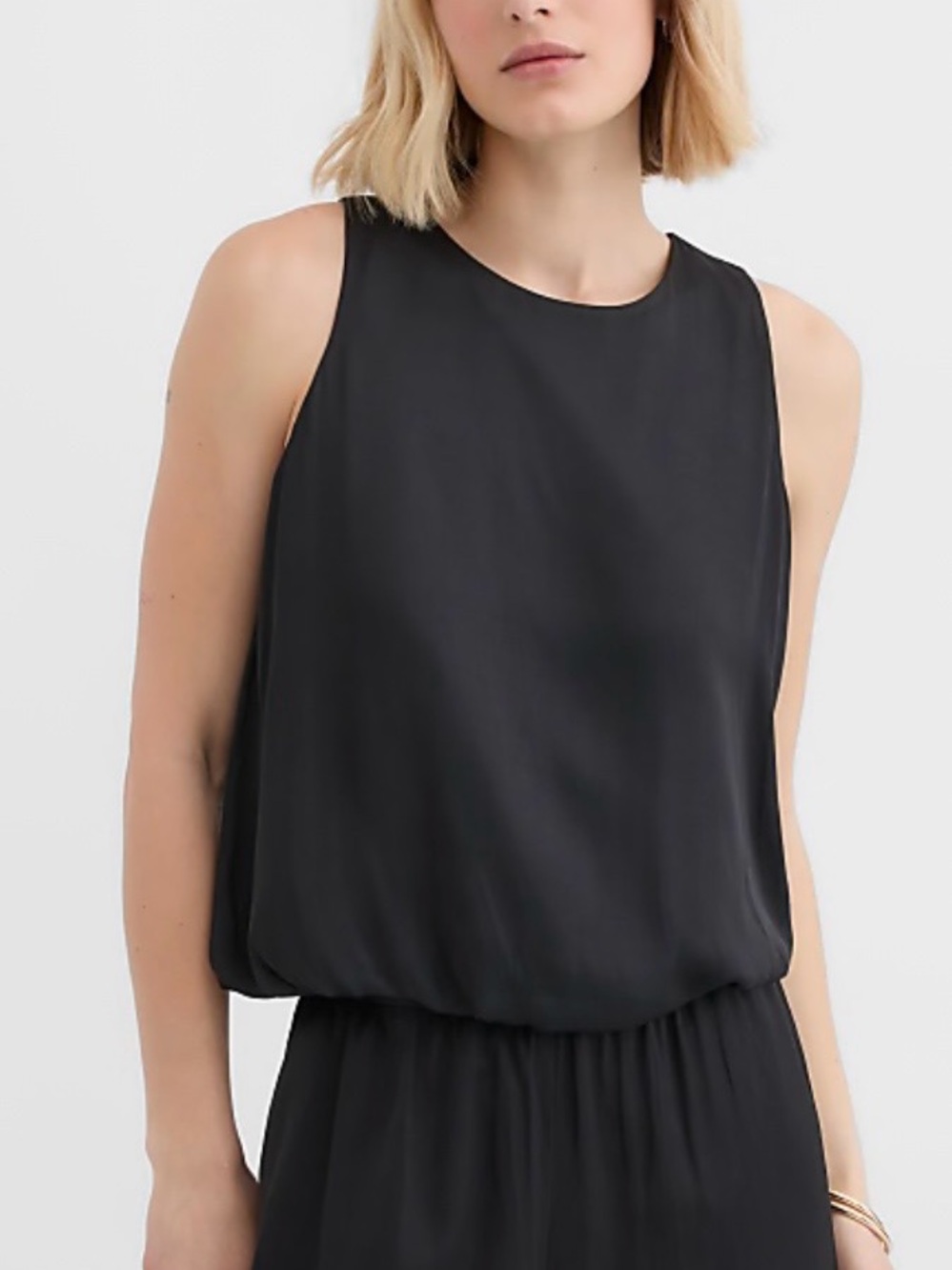 LOFT Black Sleeveless Blouson Camisole